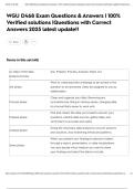 WGU D468 Exam Questions & Answers &vert; 100&percnt; Verified solutions &vert;Questions with Correct Answers 2025 latest update&excl;&excl;