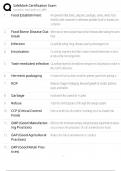 SafeMark Certification Exam &sol; Food Safety Manager 2025 &sol; Score 100&percnt; Study Guide & Practice Test