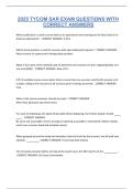 2025 TYCOM SAR EXAM QUESTIONS WITH CORRECT ANSWERS