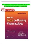 Test Bank For Karch's Focus on Nursing Pharmacology 9th Edition by Rebecca Tucker All Chapters &lpar;1-56&rpar; &vert;