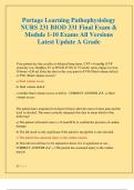 Portage Learning Pathophysiology  NURS 231 BIOD 331 Final Exam &  Module 1-10 Exams All Versions  Latest Update A Grade
