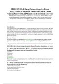 HESI RN Med-Surg Comprehensive Exam 2025&sol;2026 &vert; Complete Exam with NGN &lpar;Next Generation NCLEX&rpar; Questions & Correct Answers