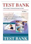 Test Bank for Leddy & Pepper's Professional Nursing 9th Edition by Lucy Hood PhD RN &lpar;Author&rpar; &lpar;2025&sol;2026&rpar; &lpar;New Edition with All Chapters Covered&rpar;