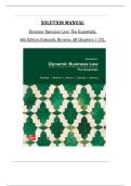Solution Manual for Dynamic Business Law&colon; The Essentials&comma; 6th Edition by Nancy Kubasek &ndash; Complete Instructor&rsquo;s Solutions