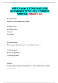 A&P Chapter 9 EXAM 2025-2026&period;  QUESTIONS WITH 100&percnt; CORRECT  NSWERS&period; GRADED A&plus;&period;
