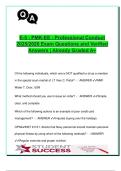 Title&colon; E-5 PMK-EE Professional Conduct 2025&sol;2026 &mdash; Exam Questions and Verified Answers &vert; Navy Regulations&comma; UCMJ&comma; Fitness&comma; Conduct & Ethics