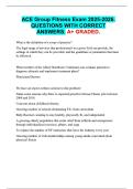 ACE Group Fitness Exam 2025-2026&period;  QUESTIONS WITH CORRECT  ANSWERS&period; A&plus; GRADED&period; 