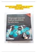 TEST BANK MANAGEMENT INFORMATION SYSTEMS&comma; 14E &lpar;LAUDON&rpar; ALL CHAPTERS COVERED GRADED A&plus; LATEST UPDATE&period;