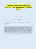 Tina Jones shadow health UPDATED  ACTUAL  Exam Questions and CORRECT  Answers