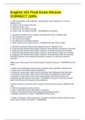 English 101 Final Exam Review CORRECT 100%