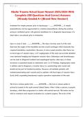 Absite Trauma Actual Exam Newest 2025&sol;2026 With  Complete 200 Questions And Correct Answers  &vert;Already Graded A&plus;&vert;&vert;Brand New Version&excl;
