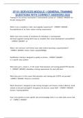 3F151 SERVICES MODULE 1 GENERAL TRAINING QUESTIONS WITH CORRECT ANSWERS 2025