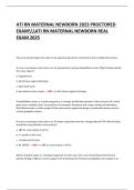 ATI RN MATERNAL NEWBORN 2023 PROCTORED EXAMATI RN MATERNAL NEWBORN REAL EXAM 2025