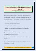 Nurs 315 Exam 1 2025 Questions and Answers 100&percnt; Pass