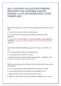 QAL CATEGORY D EXAM WITH VERIFIED  QUESTIONS AND ANSWERS&vert;&vert; ALREADY  GRADED A&plus; &vert;&vert; GUARANTEED PASS &vert;&vert; LATEST  VERSION 2025 