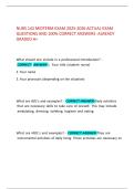 NURS 142 MIDTERM EXAM 2025-2026 ACTUAL EXAM QUESTIONS AND 100- CORRECT ANSWERS -ALREADY GRADED A&plus;