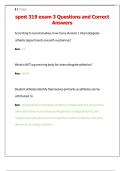 spmt 319 exam 3 Questions and Correct Answers