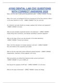 4Y052 DENTAL LAB CDC QUESTIONS WITH CORRECT ANSWERS 2025