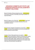 ARKANSAS COSMETOLOGY STATE LAW EXAM 2025 UPDATED ACTUAL EXAM WITH CORRECT SOLUTIONS&period; 