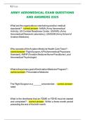 ARMY AEROMEDICAL EXAM QUESTIONS AND ANSWERS 2025