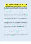 COUC 505- Quiz 2 UPDATED  ACTUAL  Exam Questions and CORRECT Answers 