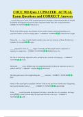 COUC 502-Quiz 2 UPDATED  ACTUAL  Exam Questions and CORRECT Answers 