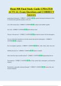 Homi 500 Final Study Guide UPDATED      ACTUAL Exam Questions and CORRECT  Answers 