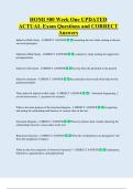 HOMI 500  Bundled Exam Questions WITH  CORRECT Answers