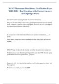 NAMS Menopause Practitioner Certification Exam 2025-2026 &ndash; Real Questions with Correct Answers &lpar;Fall-Spring Edition&rpar;