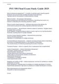 PSY 550 Final Exam Study Guide 2025  