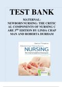test bank maternal newborn nursing the critical components of nursing care 3rd edition by roberta durham and linda chapman 