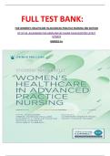 FULL TEST BANK&colon;  FOR WOMEN&rsquo;S HEALTHCARE IN ADVANCED PRACTICE NURSING 3RD EDITION BY IVY M&period; ALEXANDER PHD APRN ANP-BC FAANP FAAN &lpar;EDITOR&rpar; LATEST UPDATE GRADED A&plus;