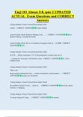 Engl 101 Alonzo 5-8&comma; quiz 2 UPDATED  ACTUAL  Exam Questions and CORRECT  Answers