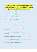 ENGL 101-042&colon; Composition and Rhetoric  Syllabus Quiz UPDATED ACTUAL  Exam  Questions and CORRECT Answers