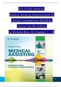 Solution Manual &ndash; Medical Assisting&colon; Administrative & Clinical Competencies &lpar;MindTap Course List&rpar;&comma; 9th Edition &lpar;Chapters 1&ndash;58 Complete&comma; 2024 Update&rpar; &ndash; Michelle Blesi