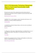 WGU C954 Information Technology Management Objective Final Actual Exam&vert;Already Graded A&plus;&vert;Brand New&excl;&excl;&excl; 