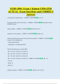 NURS 4581&colon; Exam 1 Kahoot UPDATED  ACTUAL  Exam Questions and CORRECT  Answers 
