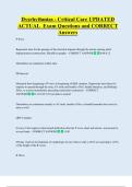 Dysrhythmias - Critical Care UPDATED  ACTUAL  Exam Questions and CORRECT  Answers 