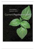 Test Bank For Current Psychotherapies 11th Edition By Danny Wedding&semi; Raymond J&period; Corsini 9781305865754 Chapter 1-16 Complete Guide &period;