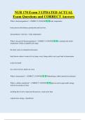 NUR 170 Exam 3 UPDATED ACTUAL    Exam Questions and CORRECT Answers 