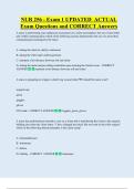 NUR 256 - Exam 1 UPDATED  ACTUAL   Exam Questions and CORRECT Answers