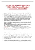 NR509 &sol; NR 509 Final Exam &lpar;Latest 2025 &sol; 2026&rpar;&colon; Advanced Physical Assessment - Chamberlain