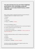 WI LIFE INSURANCE EXAM WITH VERIFIED  QUESTIONS AND ANSWERS&vert;&vert; ALREADY  GRADED A&plus; &vert;&vert; GUARANTEED PASS &vert;&vert; LATEST  UPDATE 2025
