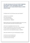 WI LIFE INSURANCE EXAM WITH VERIFIED  QUESTIONS AND ANSWERS&vert;&vert; ALREADY  GRADED A&plus; &vert;&vert; GUARANTEED PASS &vert;&vert; LATEST  UPDATE 2025