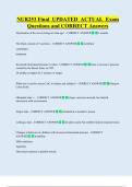 NUR253 Final  UPDATED  ACTUAL  Exam  Questions and CORRECT Answers 