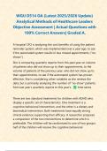 WGU D514 OA &lpar;Latest 2025&sol;2026 Update&rpar; Analytical Methods of Healthcare Leaders Objective Assessment &vert; Actual Questions with 100&percnt; Correct Answers&vert; Graded A&period;