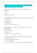 Urden Chapter 1 Critical Care Nursing Practice Questions Answered Correctly