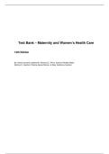 Test Bank &ndash; Maternity and Women&rsquo;s Health Care&comma; 13th Edition by Deitra Leonard Lowdermilk&comma; Shannon E&period; Perry&comma; Kathryn Rhodes Alden&comma; Kathryn E&period; Cashion&comma; Patricia Gonce Morton&comma; & Mary Catherine Cashion