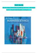   TEST BANK Business Ethics Ethical Decision Making and Cases&comma; 13th Edition By O&period; C&period; Ferrell&comma; John Fraedrich&comma; All Chapters 1 - 12&emsp;