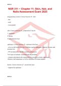 NUR 311 ~ Chapter 11&colon; Skin&comma; Hair&comma; and Nails Assessment Exam 2025